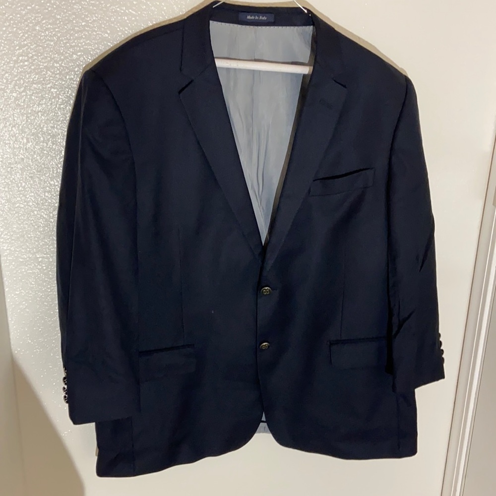 Valentino dark blue silk and wool luxury blazer size 36R